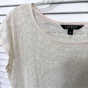 Lauren Ralph Lauren Ivory Lace Top